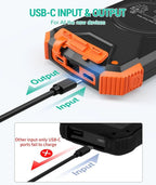 20000mAh Solar Power Bank with Wireless Charging - LofiMart