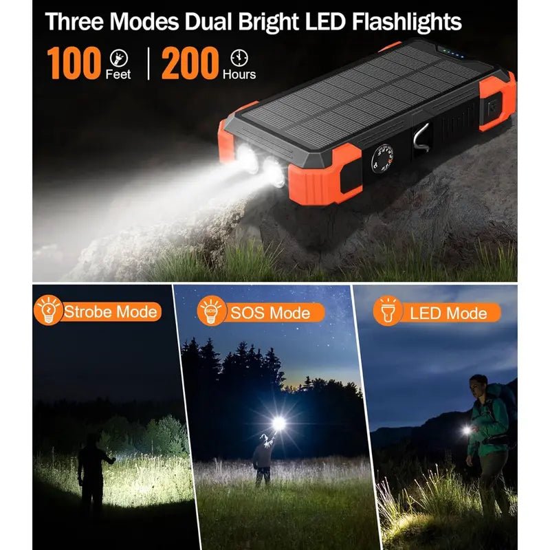 20000mAh Solar Power Bank with Wireless Charging - LofiMart