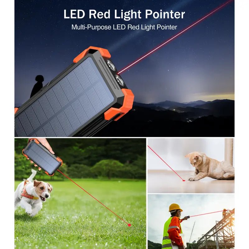 20000mAh Solar Power Bank with Wireless Charging - LofiMart