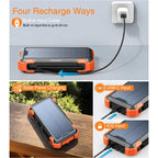 20000mAh Solar Power Bank with Wireless Charging - LofiMart