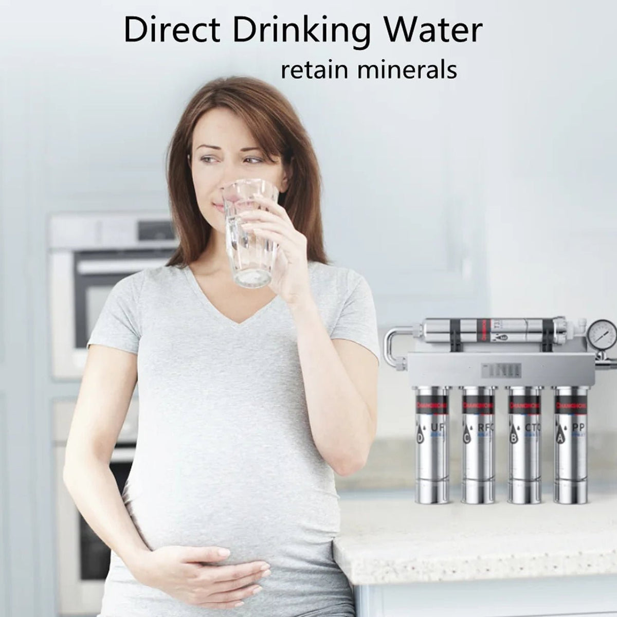 5-Stage Under Sink Water Filtration System with Zero Waste and 304 Stainless Steel Housing - LofiMart