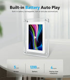 Acrylic Digital Photo Frame with IPS Display and Built-in Battery for Photos and Videos - LofiMart