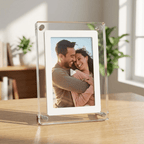 Acrylic Digital Photo Frame with IPS Display and Built-in Battery for Photos and Videos - LofiMart