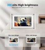 Acrylic Digital Photo Frame with IPS Display and Built-in Battery for Photos and Videos - LofiMart