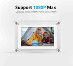 Acrylic Digital Photo Frame with IPS Display and Built-in Battery for Photos and Videos - LofiMart