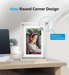 Acrylic Digital Photo Frame with IPS Display and Built-in Battery for Photos and Videos - LofiMart