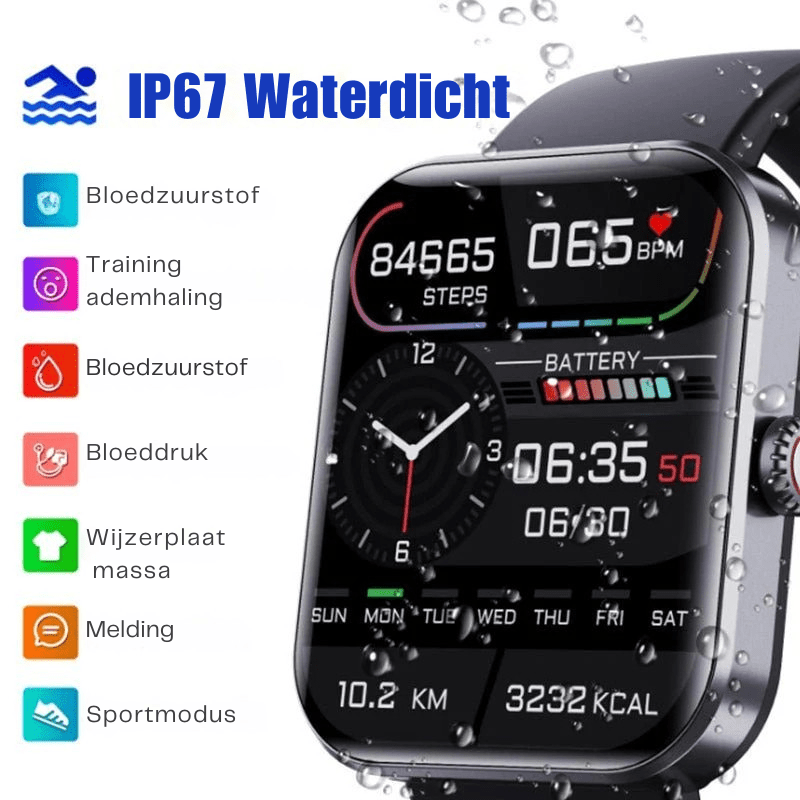 Activ Smartwatch with Fitness Tracking Heart Rate Monitor and Smart Notifications - LofiMart