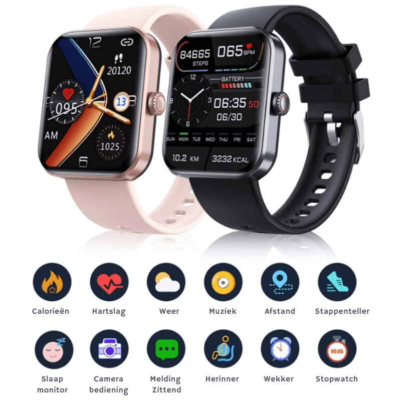 Activ Smartwatch with Fitness Tracking Heart Rate Monitor and Smart Notifications - LofiMart
