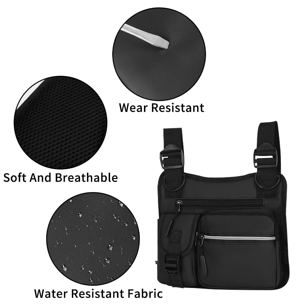 Adjustable Pickleball Tactical Chest Bag with Waterproof Storage for Outdoor Activities - LofiMart