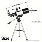 Beginner Astronomy Telescope with 70mm Aperture and 150X Magnification for Stargazing - LofiMart