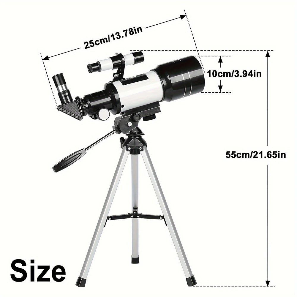 Beginner Astronomy Telescope with 70mm Aperture and 150X Magnification for Stargazing - LofiMart