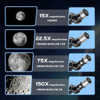 Beginner Astronomy Telescope with 70mm Aperture and 150X Magnification for Stargazing - LofiMart