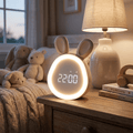 Bunny-Shaped LED Night Light Alarm Clock for Kids with Quiet Wake-Up - LofiMart