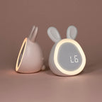Bunny-Shaped LED Night Light Alarm Clock for Kids with Quiet Wake-Up - LofiMart