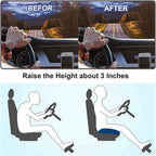 Car Booster Seat Cushion for Enhanced Visibility and Comfort with Memory Foam Support - LofiMart