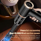 Cordless Car Vacuum Cleaner with 45000Pa Suction and 5-in-1 Versatility for Wet and Dry Cleaning - LofiMart