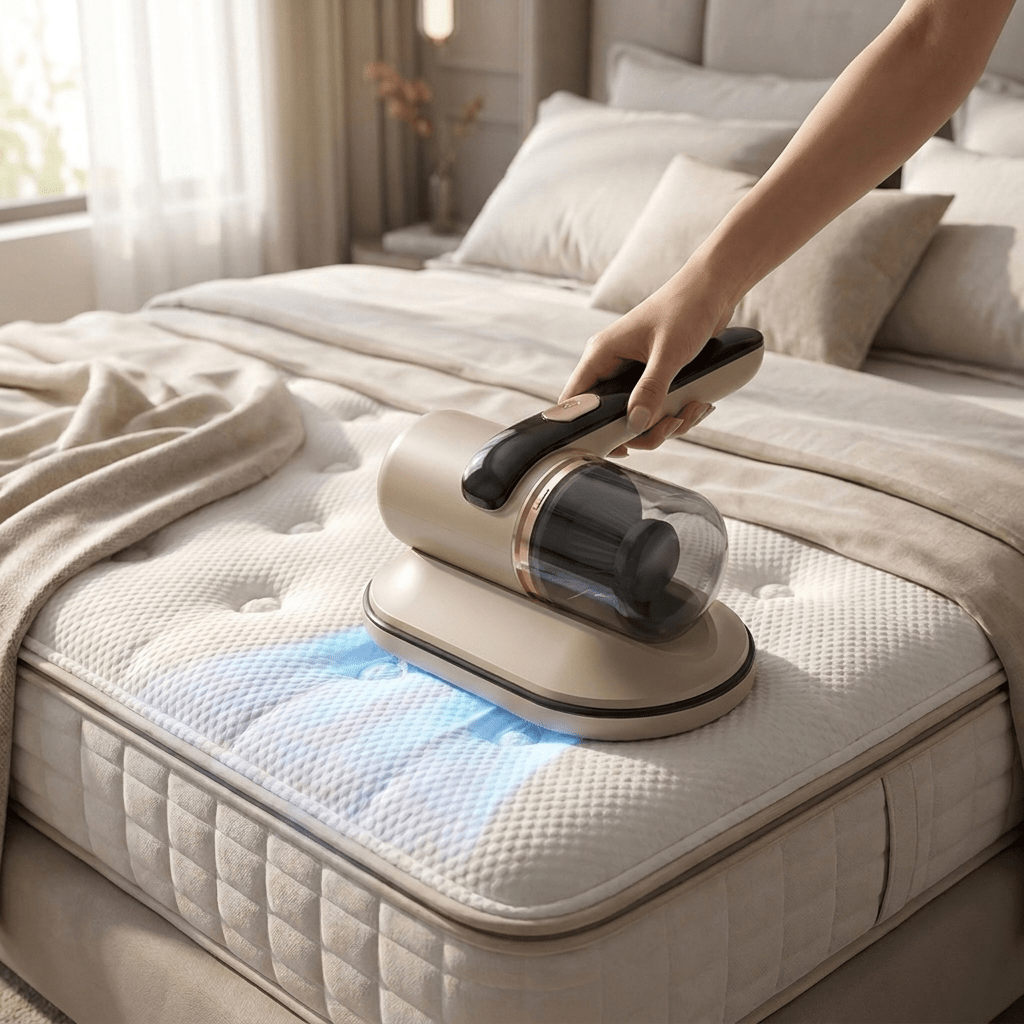 Cordless UV-C Vacuum Cleaner for Mattress and Upholstery with Strong Suction and Portable Design - LofiMart
