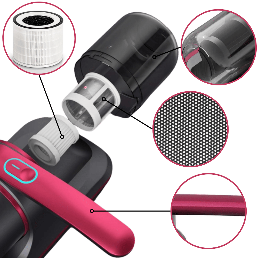 Cordless UV-C Vacuum Cleaner for Mattress and Upholstery with Strong Suction and Portable Design - LofiMart