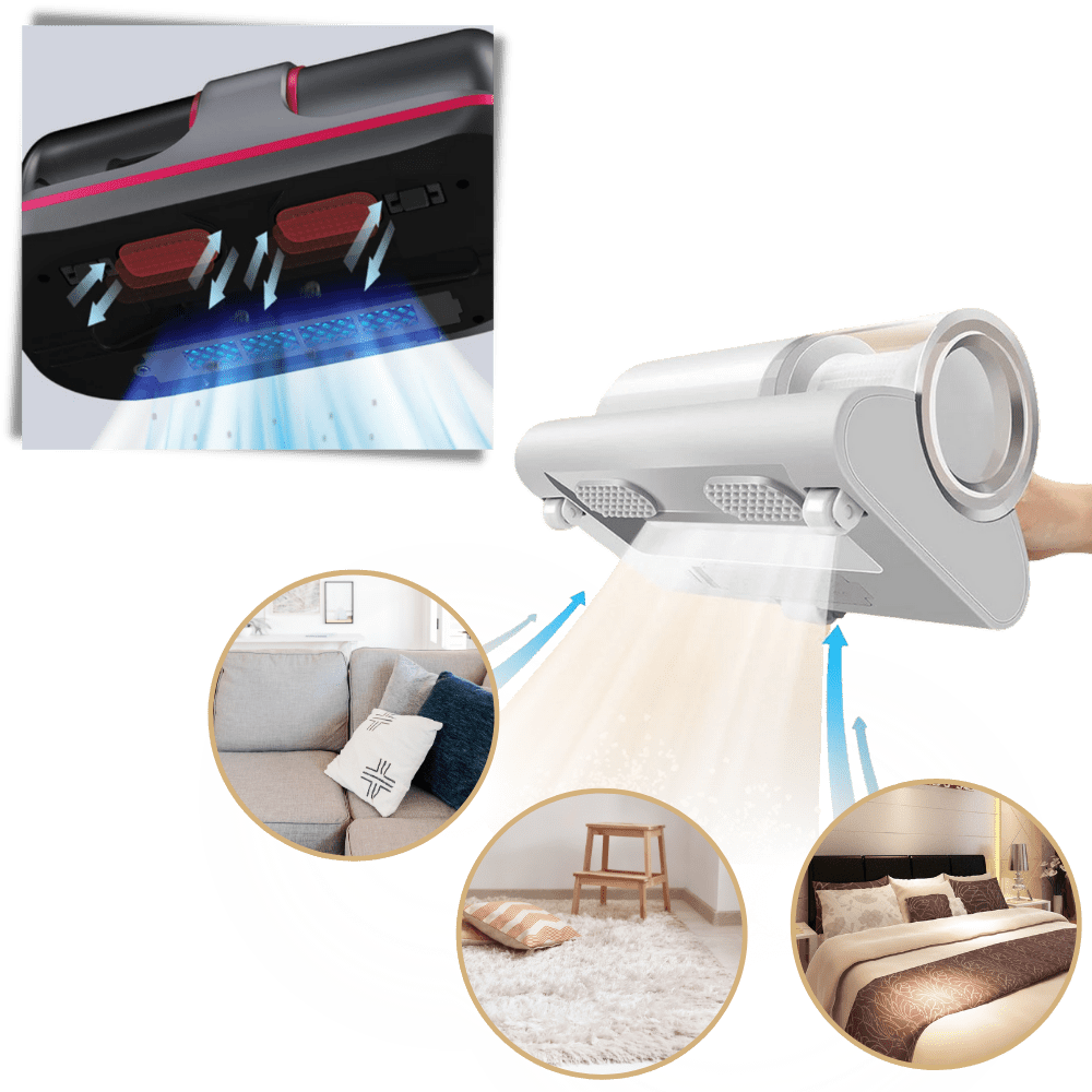 Cordless UV-C Vacuum Cleaner for Mattress and Upholstery with Strong Suction and Portable Design - LofiMart