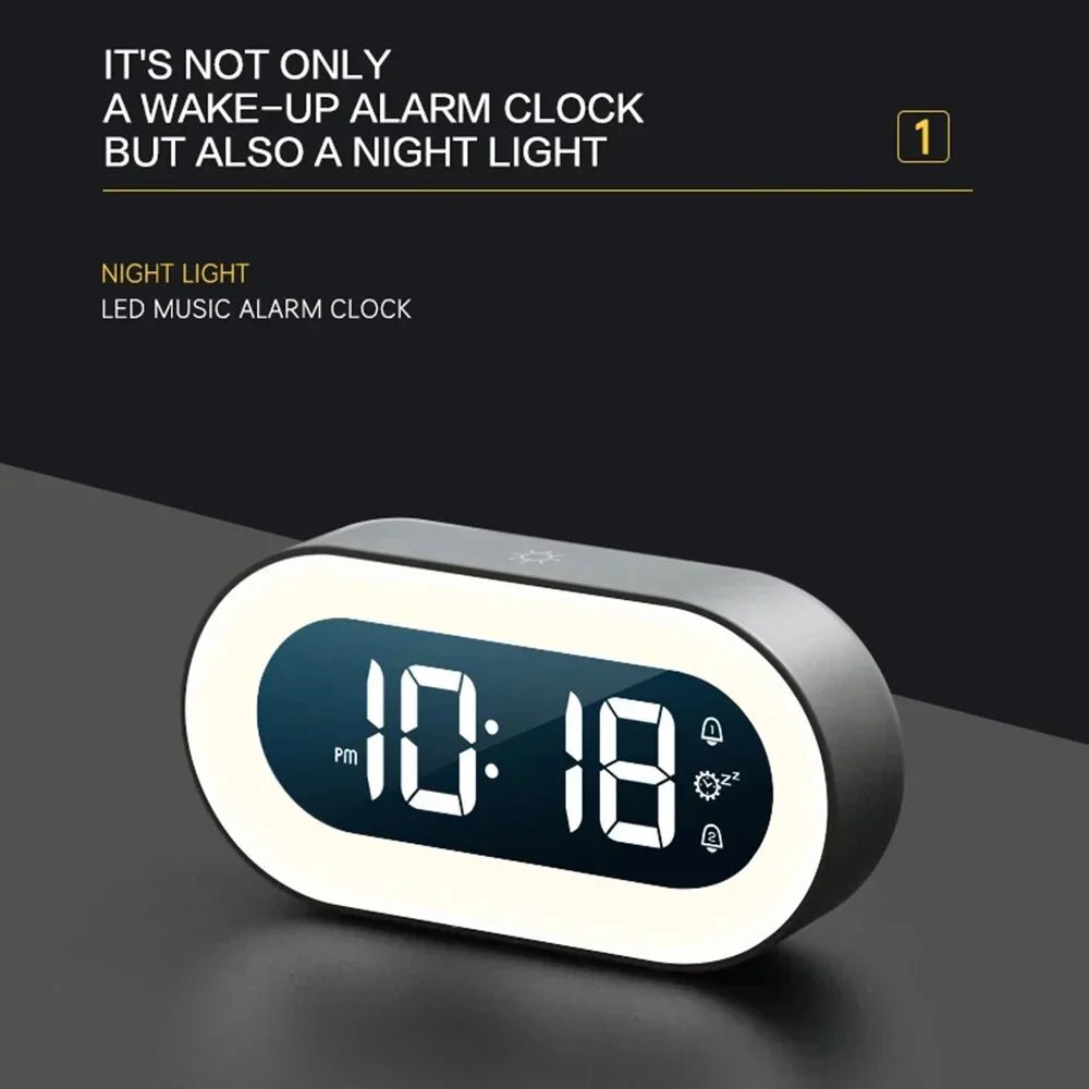 Digital Sunrise Alarm Clock with Dimmable Night Light and Natural Wake Sounds for Bedroom - LofiMart