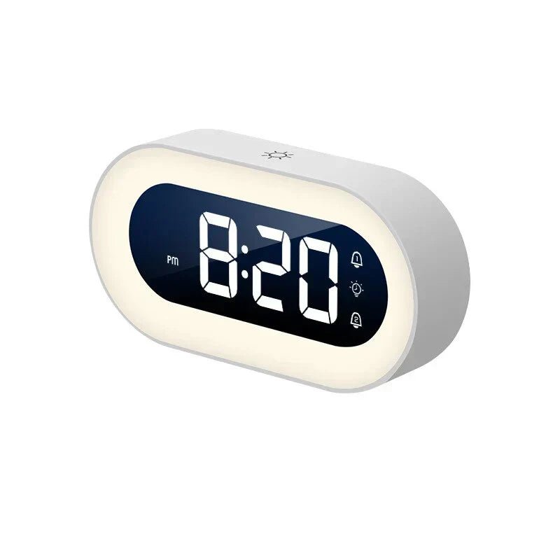 Digital Sunrise Alarm Clock with Dimmable Night Light and Natural Wake Sounds for Bedroom - LofiMart