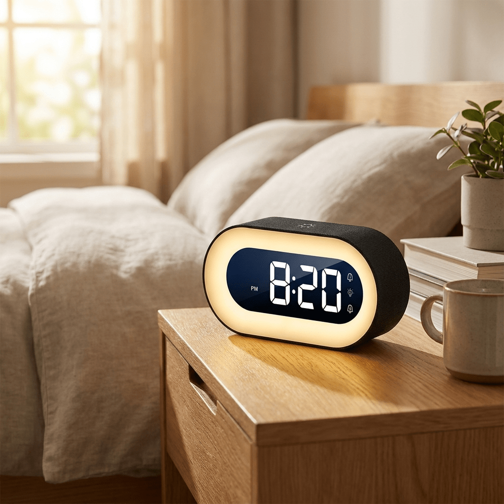 Digital Sunrise Alarm Clock with Dimmable Night Light and Natural Wake Sounds for Bedroom - LofiMart