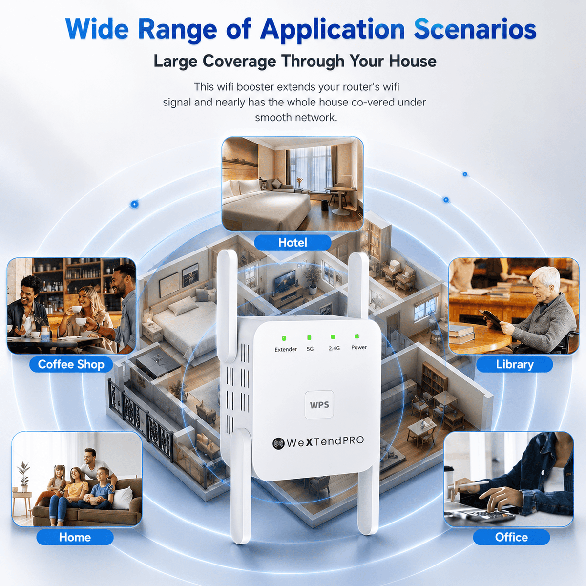 Dual-Band Wi-Fi Extender with High-Speed Connectivity for Seamless Coverage - LofiMart