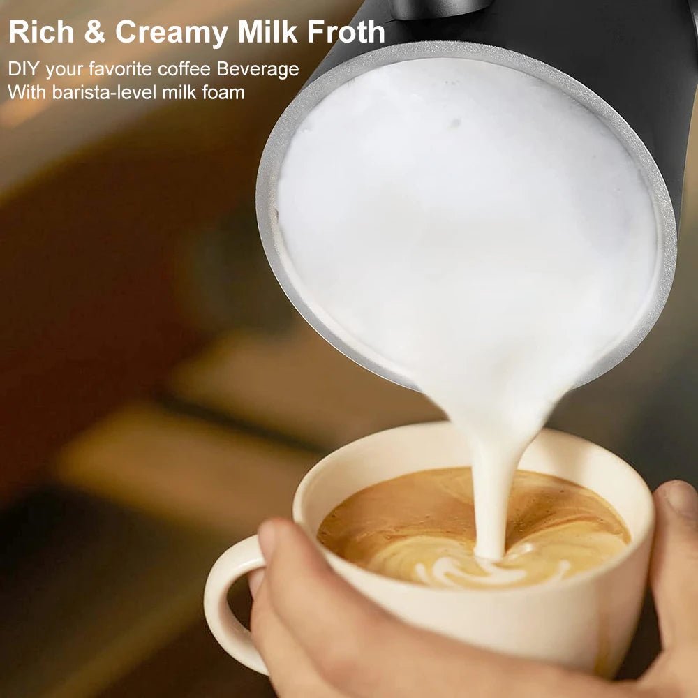 Electric Milk Frother for Coffee and Cappuccino - Automatic Hot and Cold Foam Maker - LofiMart