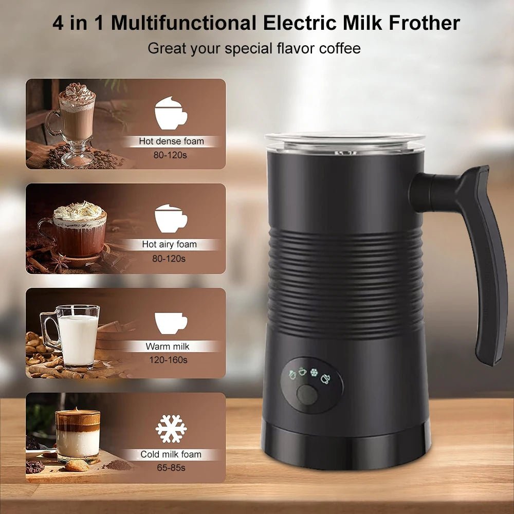 Electric Milk Frother for Coffee and Cappuccino - Automatic Hot and Cold Foam Maker - LofiMart