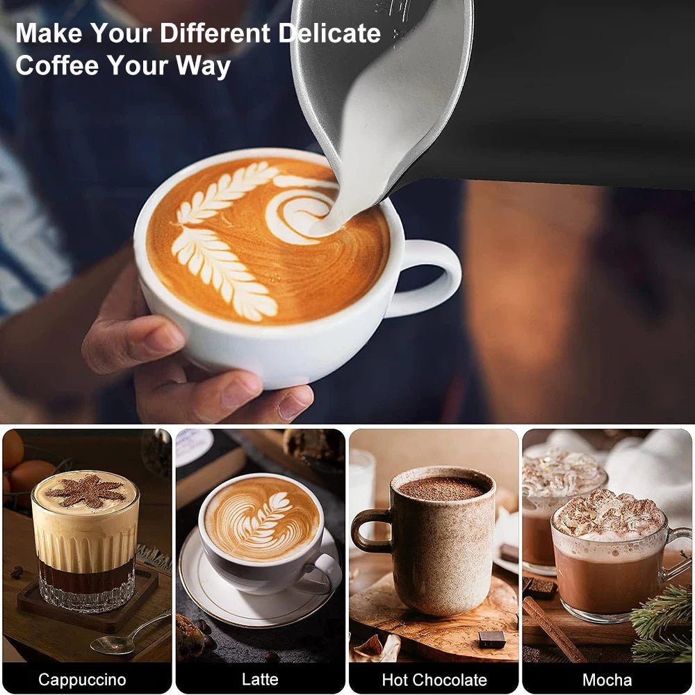 Electric Milk Frother for Coffee and Cappuccino - Automatic Hot and Cold Foam Maker - LofiMart