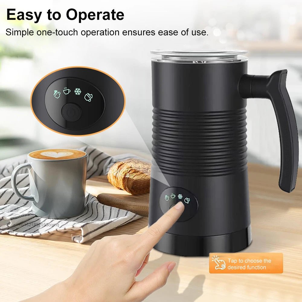 Electric Milk Frother for Coffee and Cappuccino - Automatic Hot and Cold Foam Maker - LofiMart
