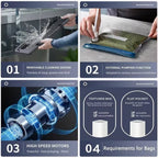 Electric Vacuum Sealer with Built-in Cutter and Wet/Dry Modes for Food Preservation - LofiMart