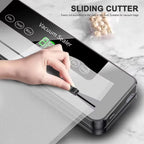 Electric Vacuum Sealer with Built-in Cutter and Wet/Dry Modes for Food Preservation - LofiMart