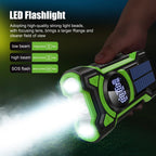 Emergency Radio and Power Bank with 12000mAh Capacity and Solar Charging for UK Storms - LofiMart