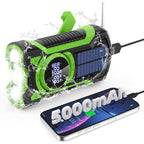 Emergency Radio and Power Bank with 12000mAh Capacity and Solar Charging for UK Storms - LofiMart