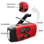 Emergency Radio Power Bank with Solar Hand Crank and FM NOAA Receiver - LofiMart