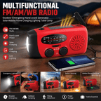 Emergency Radio Power Bank with Solar Hand Crank and FM NOAA Receiver - LofiMart