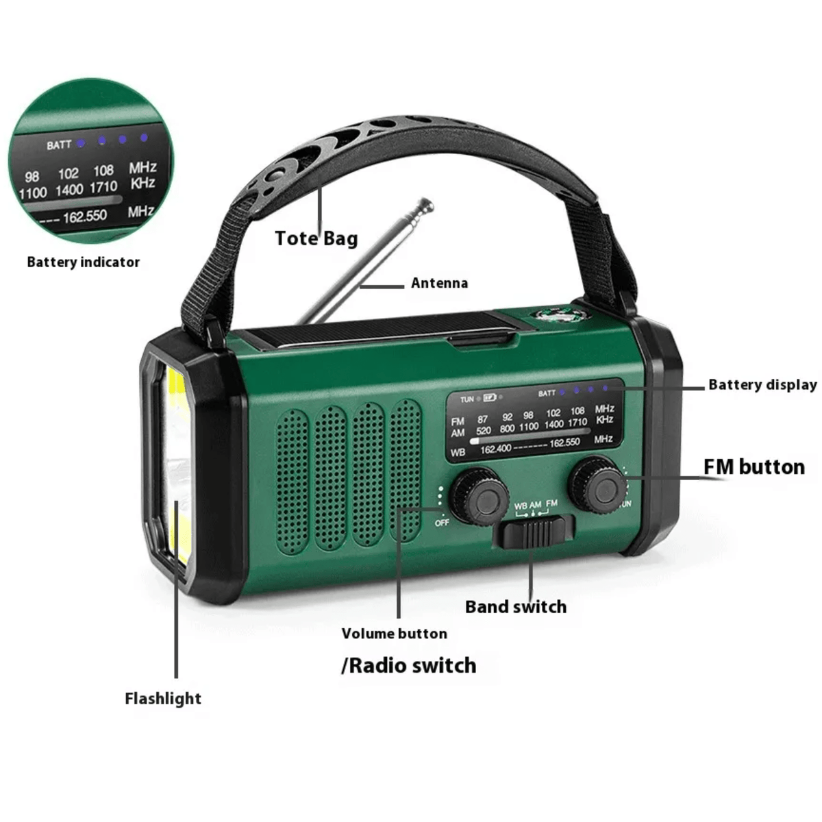 Emergency Radio with 10000mAh Power Bank - LofiMart