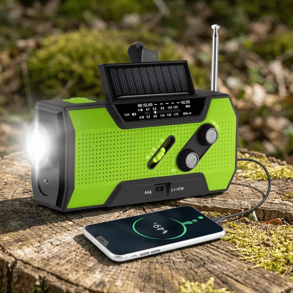Emergency Radio with 4000mAh Battery and Multiple Charging Options for Outdoor Adventures - LofiMart