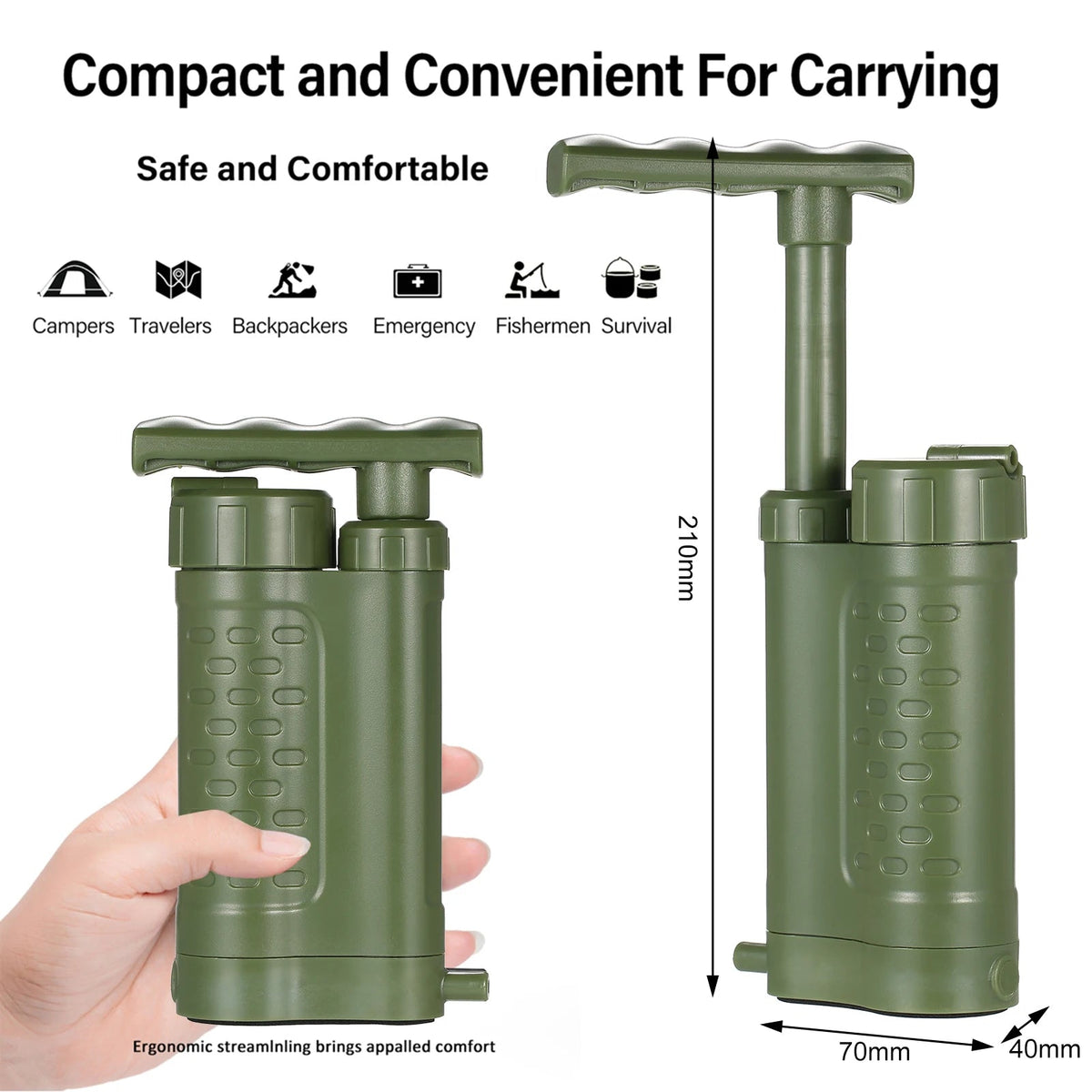 Emergency Water Filter Hand Pump - LofiMart