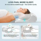 Ergonomic Memory Foam Neck Pillow for Cervical Support with Removable Hypoallergenic Cover - LofiMart