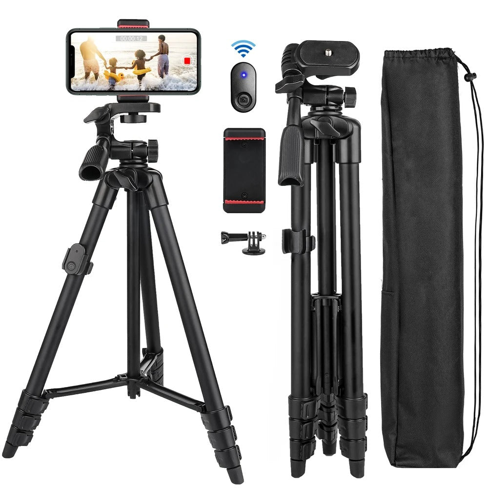 Extendable Phone Tripod with Bluetooth Remote for Steady Selfies and Vlogging - LofiMart