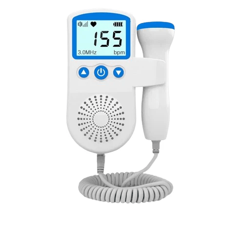 Fetal Doppler Monitor with Backlit LCD Display and Built-In Speaker for Home Use - LofiMart