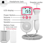 Fetal Doppler Monitor with Backlit LCD Display and Built-In Speaker for Home Use - LofiMart