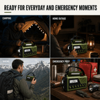 Hand Crank Emergency Radio with Solar Charging and Bluetooth Speaker - LofiMart