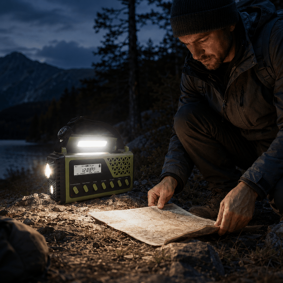 Hand Crank Emergency Radio with Solar Charging and Bluetooth Speaker - LofiMart