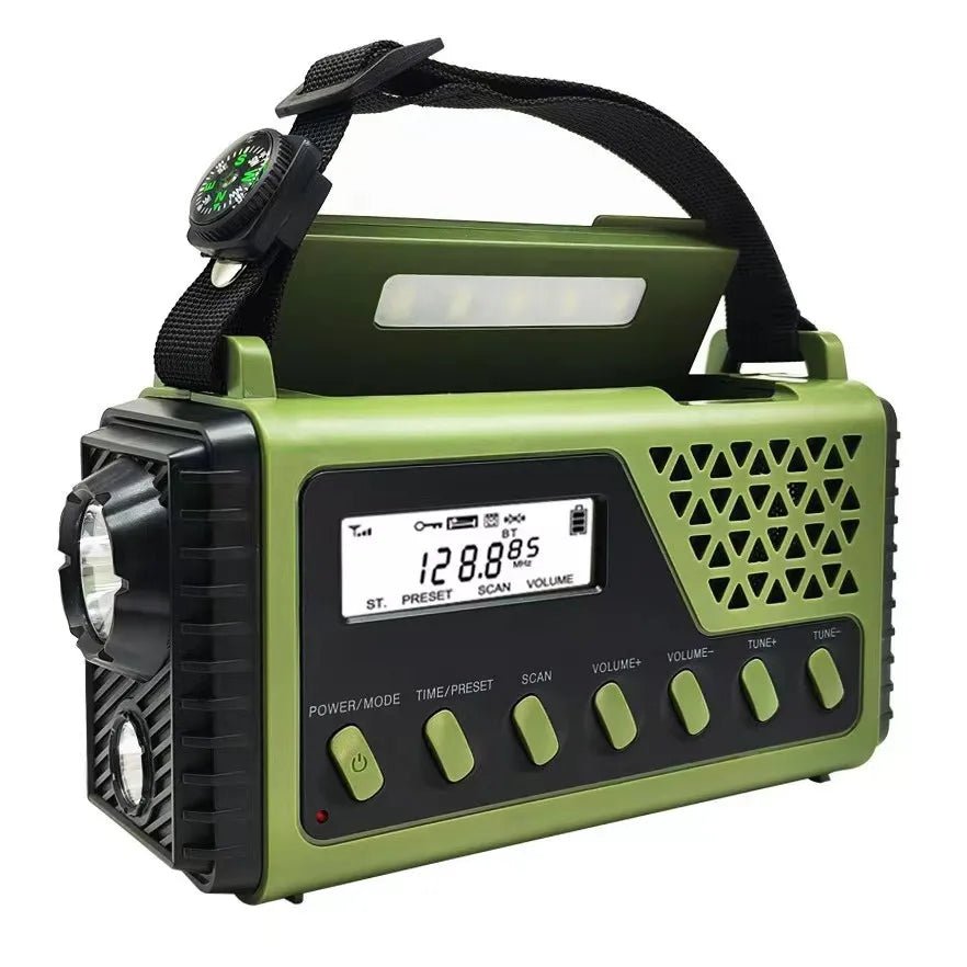Hand Crank Emergency Radio with Solar Charging and Bluetooth Speaker - LofiMart