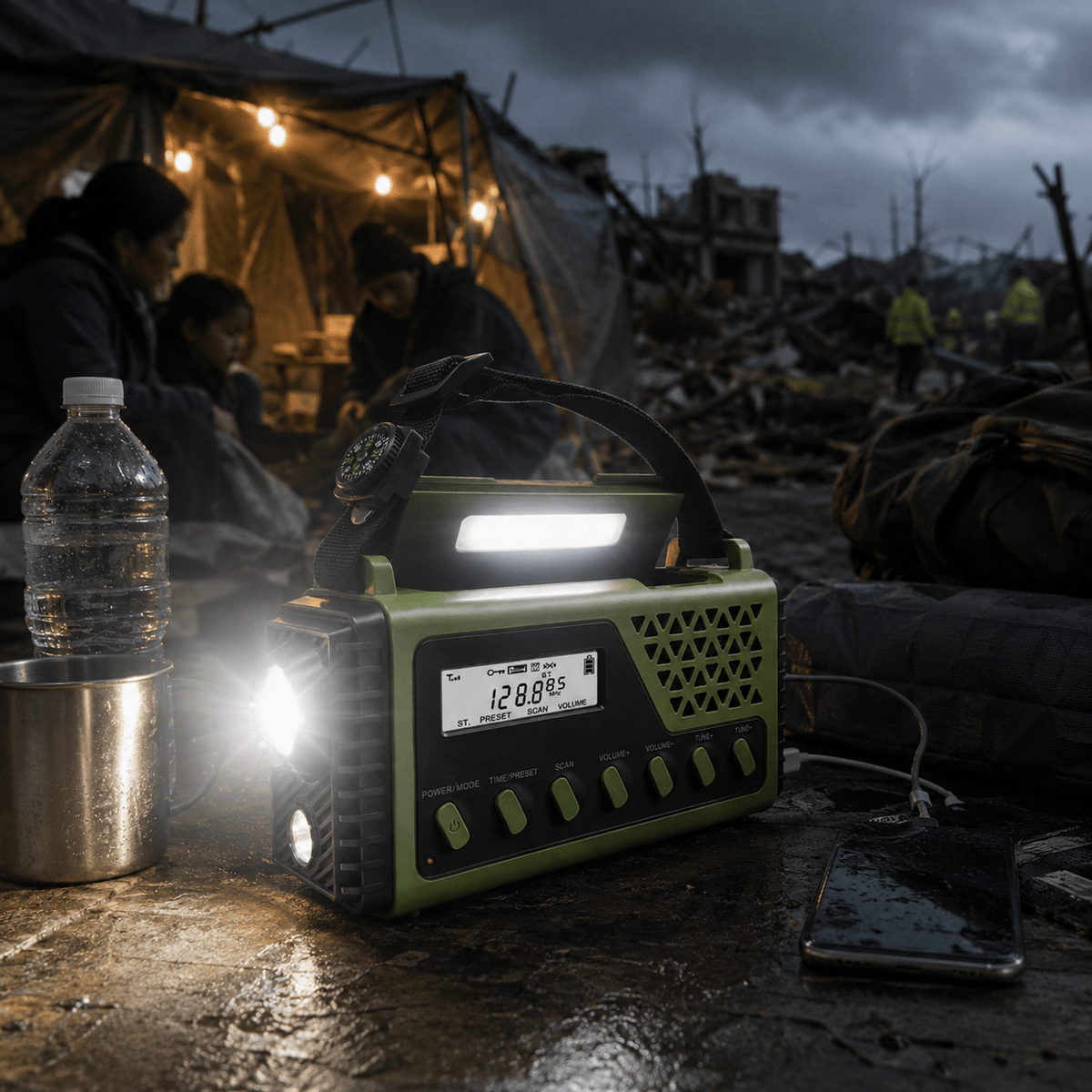 Hand Crank Emergency Radio with Solar Charging and Bluetooth Speaker - LofiMart