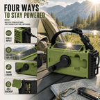 Hand Crank Emergency Radio with Solar Charging and Bluetooth Speaker - LofiMart