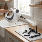 Handheld Portable Steam Cleaner with Multi-Surface Attachments for Kitchen, Grout, Rugs and Upholstery - LofiMart